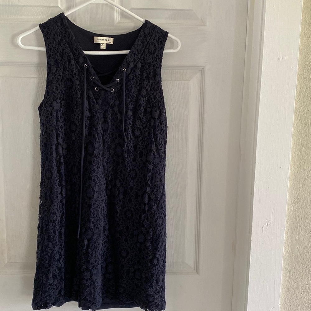 Monteau Los Angeles Navy Blue Dress